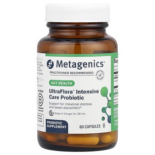 Metagenics, UltraFlora® Intensive Care Probiotic, intensives Pflege-Probiotikum, 60 Kapseln (85 mg (10 Milliarden KBE) pro Kapsel)