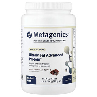 ميتاجينكس‏, غذاء طبي ، UltraMeal Advanced Protein® ، شوكولاتة هولندية ، 1 رطل 4.74 أونصة (588 جم)