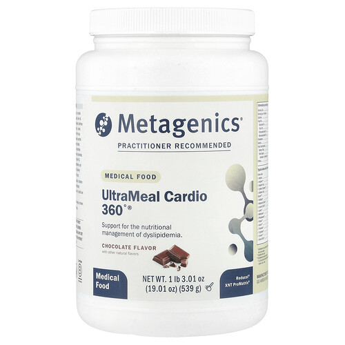Metagenics UltraMeal Cardio 360°®, Medical Food, Chocolate, 1 lb 3.01 oz (539 g)