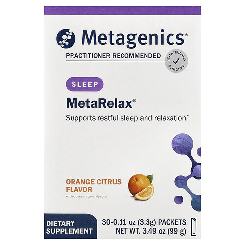 Metagenics MetaRelax®, Orange Citrus, 30 Packets, 0.11 oz (3.3 g) Each