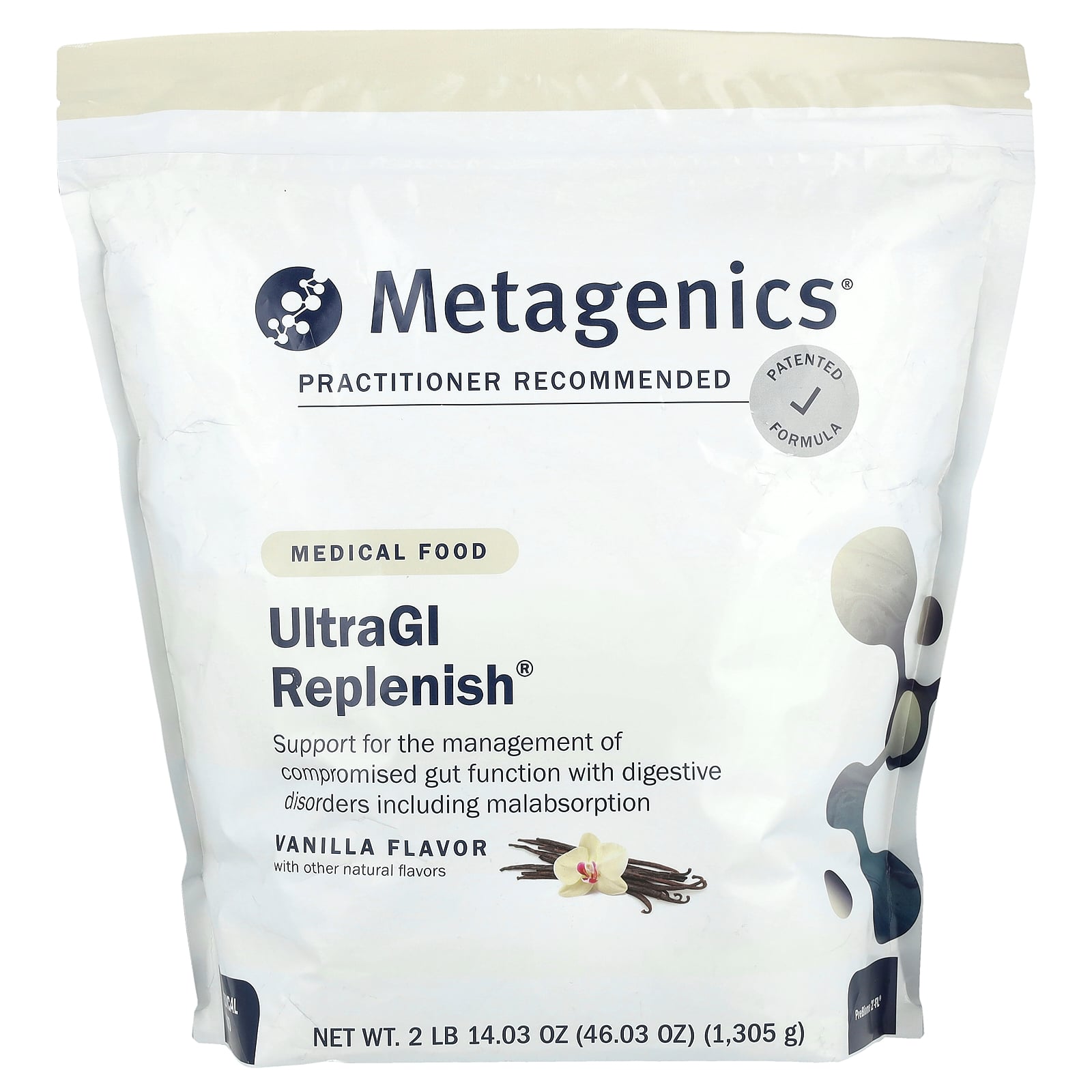 Metagenics (메타제닉스), UltraGI Repleney®, 바닐라, 1,305g(46.03oz)