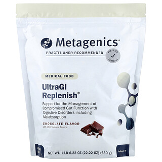 Metagenics, UltraGI Replenish®, lékařská potravina, čokoláda, 630 g (22,22 oz)