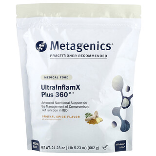 ميتاجينكس‏, UltralnflamX Plus 360 °® ، طعام طبي ، توابل أصلية ، 21.23 أونصة (602 جم)