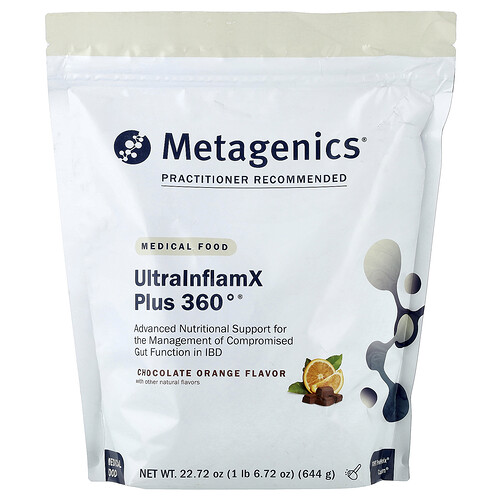 Metagenics, UltralnflamX Plus 360°®, Medical Food, Medizinische Nahrung, Schokolade-Orange, 644 g (22,72 oz.)