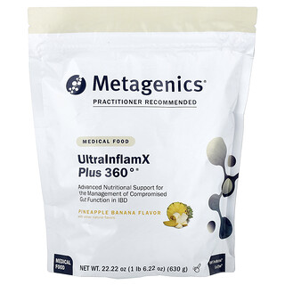 Metagenics, UltraInflamX Plus 360°, medisinsk mat, ananasbanan, 22,22 oz (630 g)