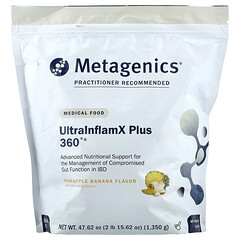 UltralnflamX Plus 360°, медичне харчування, ананас і банан, 1350 г (47,62 унції)