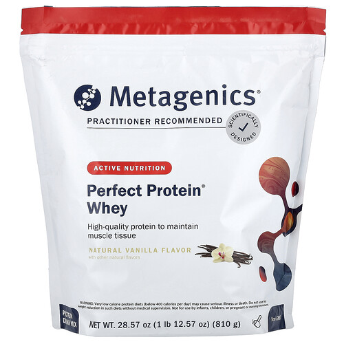 Metagenics Perfect Protein® Whey, Natural Vanilla , 1 lb 12.57 oz (810 g)