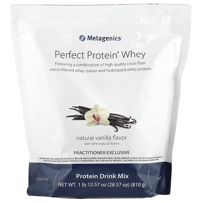 Metagenics , Perfect Protein® Whey, Natural Vanilla 1 Lb 12.57 Oz (810 G) 1Lb