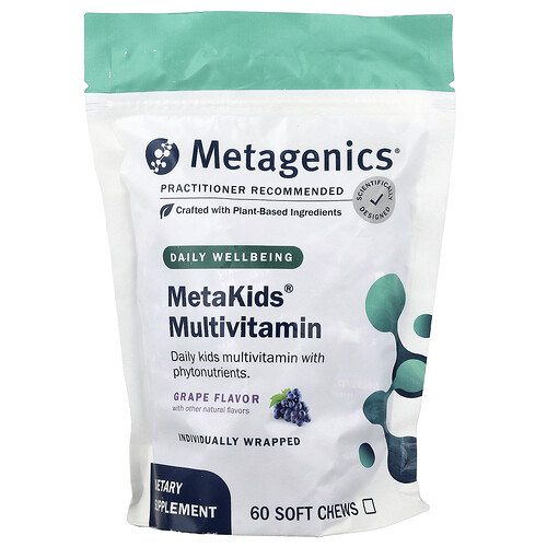 Metagenics, MetaKids® Multivitamin, Traube, 60 weiche Kau-Snacks