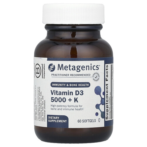 Metagenics Vitamin D3 5,000 + K, 60 Softgels