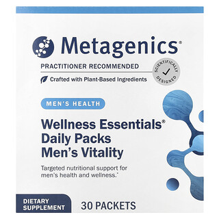 Metagenics, Wellness Essentials®, Suplemento para la vitalidad masculina, 30 sobres