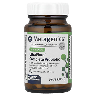 Metagenics, Probiótico completo UltraFlora®, 30 cápsulas