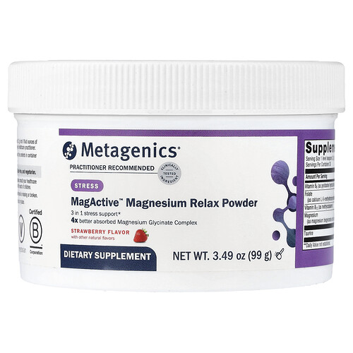 Metagenics, MagActive™ Magnesium Relax Powder, Magnesium-Relax-Pulver, Erdbeere, 99 g (3,49 oz.)