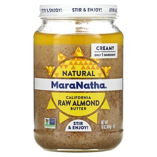 MaraNatha, Натуральное калифорнийское необработанное миндальное масло, сливочное, 454 г (16 унций)