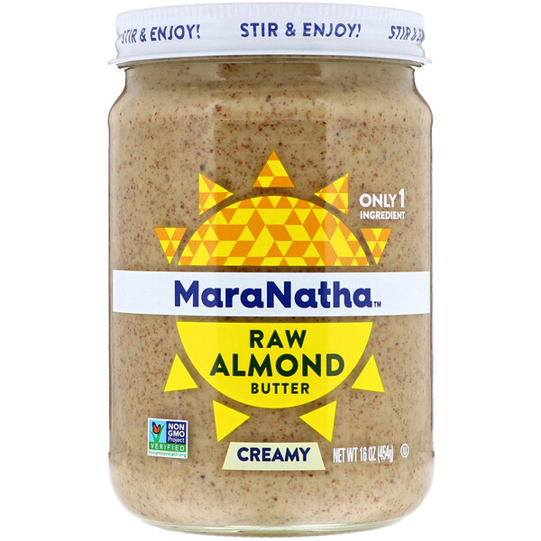 MaraNatha, Raw Almond Butter, Creamy, 16 oz (454 g) iHerb