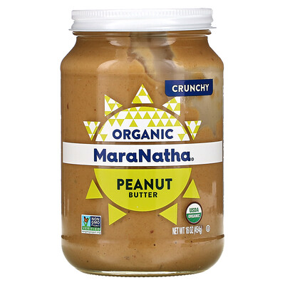 MaraNatha Органическое арахисовое масло, хрустящее, 454 г (16 унций)