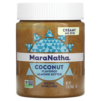 MaraNatha, Mantequilla de almendras orgánica, Coco, Cremosa, 340 g (12 oz)
