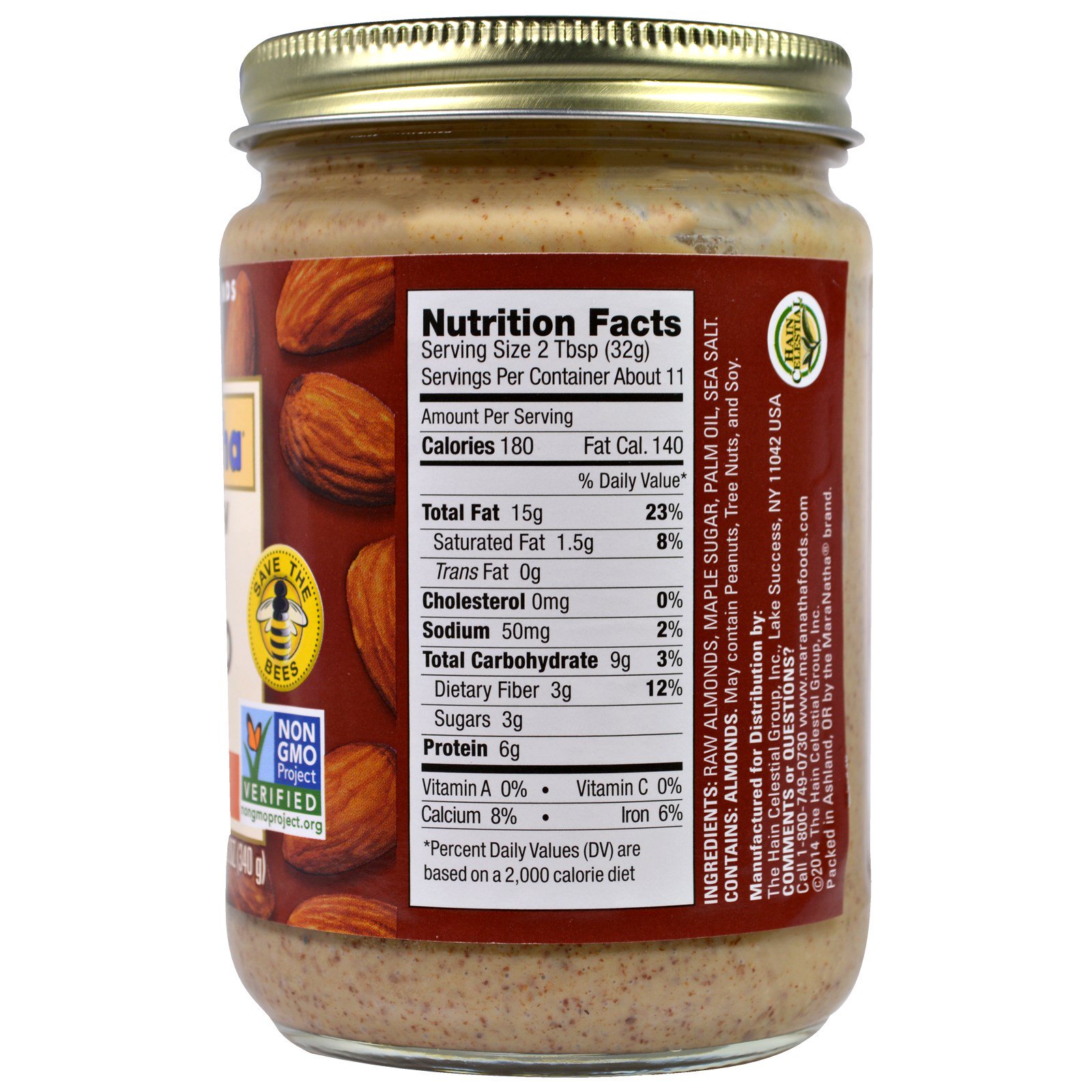 MaraNatha, Maple Almond Butter, Creamy, 12 oz (340 g)