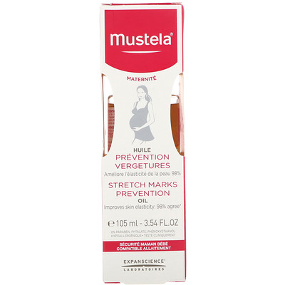 Mustela Stretch Marks Prevention Oil, 3.54 fl oz (105 ml)