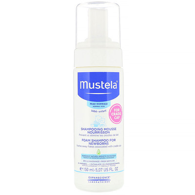 Mustela Foam Shampoo For Newborns, 5.07 fl oz (150 ml)