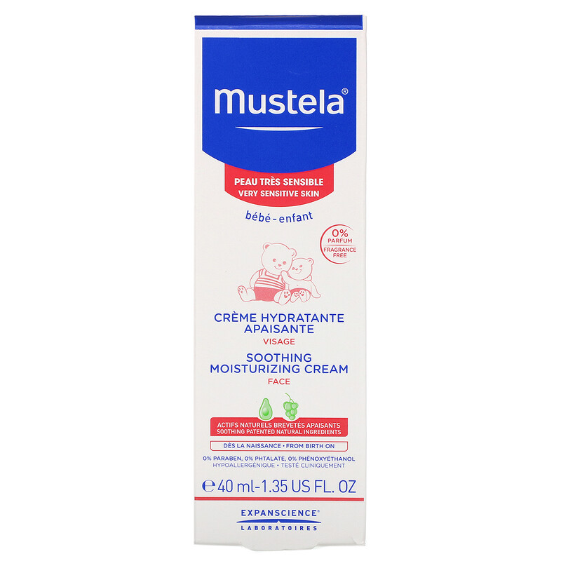 Mustela, Baby, Soothing Moisturizing Face Cream, 1.35 fl oz (40 ml) iHerb