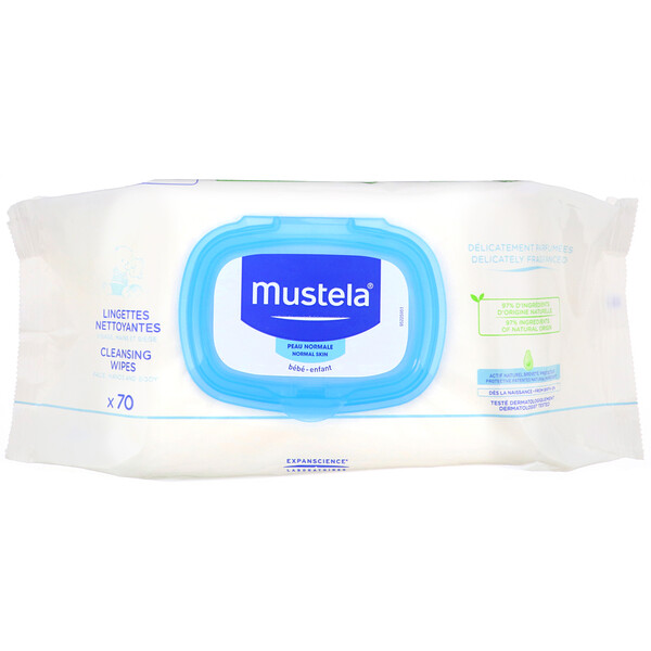Mustela‏, Baby, Cleansing Wipes, 70 Wipes