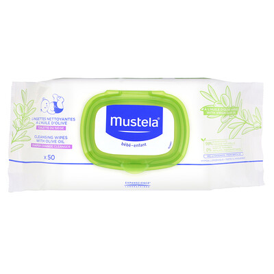 Mustela Baby, Cleansing Wipes with Olive Oil, 50 Wipes