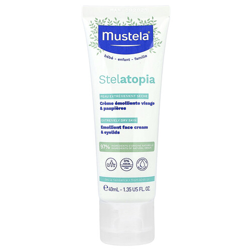 Mustela, Stelatopia Weichmachercreme & Augenlider, extrem trockene Haut, parfümfrei, 40 ml