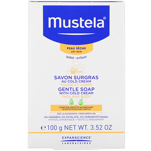 Отзывы о Mustela, Baby Gentle Soap with Cold Cream, 3.52 oz (100 g)