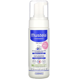 Mustela, 新生兒泡沫洗髮水，5.07 液量盎司（150 毫升）