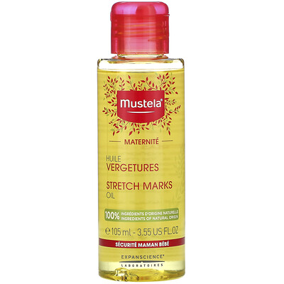Mustela Stretch Marks Oil, Fragrance Free, 3.55 fl oz (105 ml)