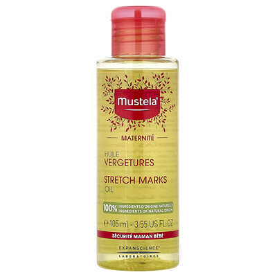 Product Image for Mustela, Stretch Marks Oil, Fragrance-Free, 3.55 fl oz (105 ml)