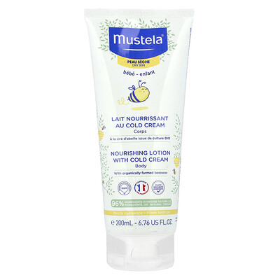 Mustela, Loción corporal nutritiva con crema fría, 200 ml (6,76 oz. líq.)