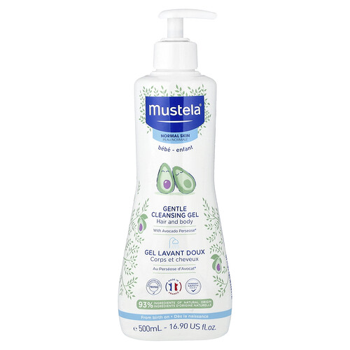 Mustela, Gentle Cleansing Gel with Avocado, Hair and Body, 16.9 fl oz (500 ml)