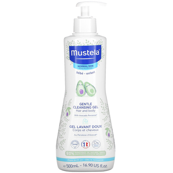 Mustela‏, Baby, Gentle Cleansing Hair and Body Gel with Avocado, For Normal Skin, 16.90 fl oz (500 ml)