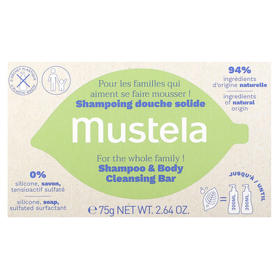 

Mustela Шампунь и мыло для очищения тела, без отдушек, 75 г (2,64 унции)