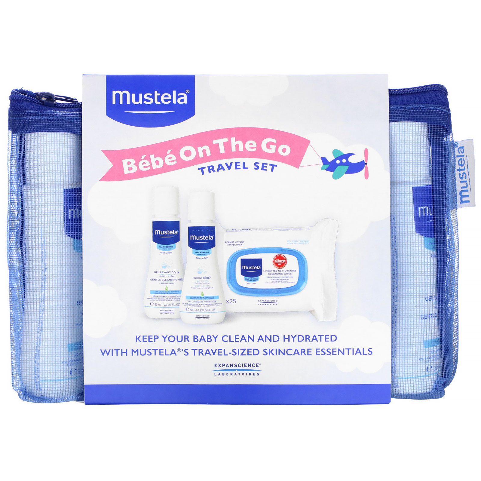 Mustela Bebe On The Go Travel Set 3 Piece Set