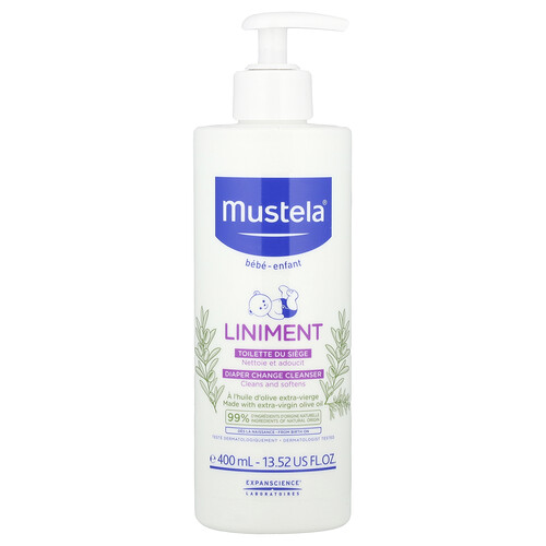 Mustela, Baby, Liniment Diaper Change Cleanser, Liniment Windelwechsel-Reiniger, 400 ml (13,52 fl. oz.)