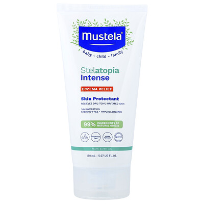 Mustela, Stelatopia Intense, Alivio del eczema, Protector de la piel, Sin fragancia, 5,07 oz. Líq. (150 ml)