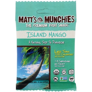 Matt's Munchies, Манго с острова, 12 пакетов, 1 унц. (28 г) каждый