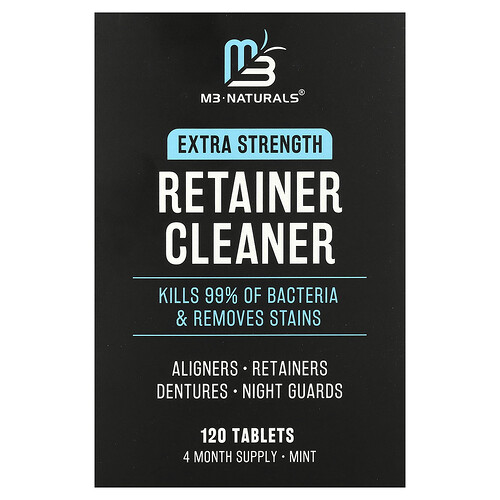 M3, Retainer Cleaner, Minze, 120 Tabletten