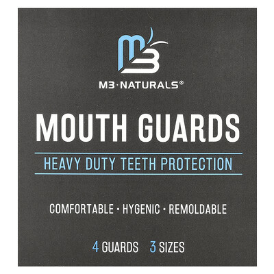 M3, Protectores bucales, 3 tamaños`` 4 protectores