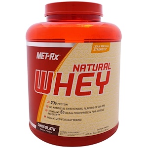 MET-Rx, Natural Whey, Chocolate, 5 lbs (80 oz)