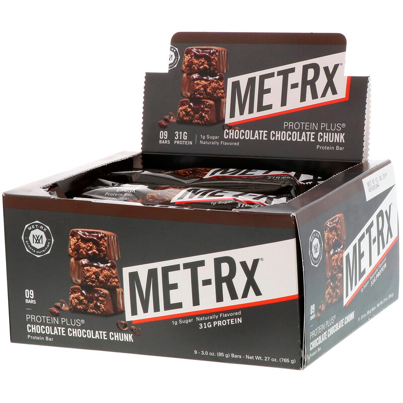 METRx, PROTEIN PLUS Bar, Chocolate Chocolate Chunk, 9 Bars, 3.0 oz (85