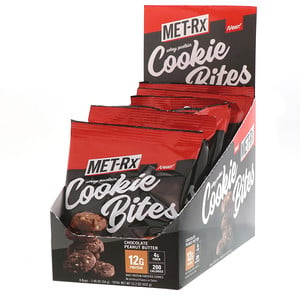 Отзывы о Мет РХ, Whey Protein Cookie Bites, Chocolate Peanut Butter, 8 Bags, 1.90 oz (54 g) Each