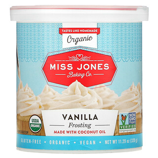 Miss Jones Baking Co, 有機糖霜，香草味，11.29 盎司（320 克）