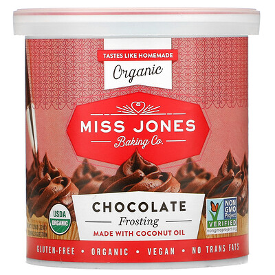 Купить Miss Jones Baking Co Органическая глазурь, шоколад, 320 г (11, 29 унции)