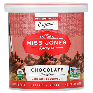 Miss Jones Baking Co, 有机糖霜，巧克力味，11.29 盎司（32无）