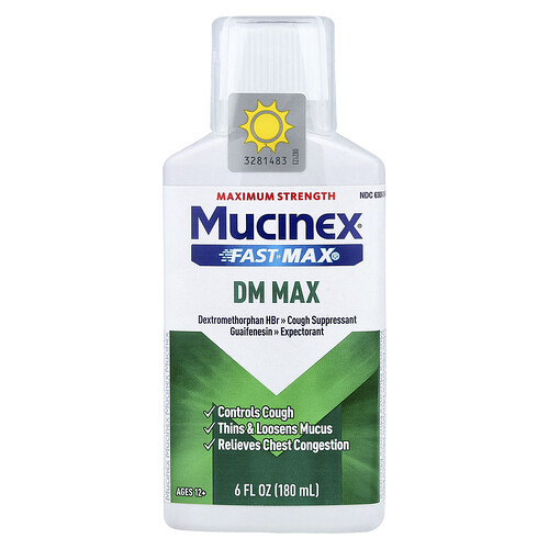 Mucinex, Fast-Max DM Max, Maximum Strength, For Ages 12+, 6 fl oz (180 ml)