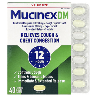 Mucinex DM, 40 Extended-Release Bi-Layer Tablets
